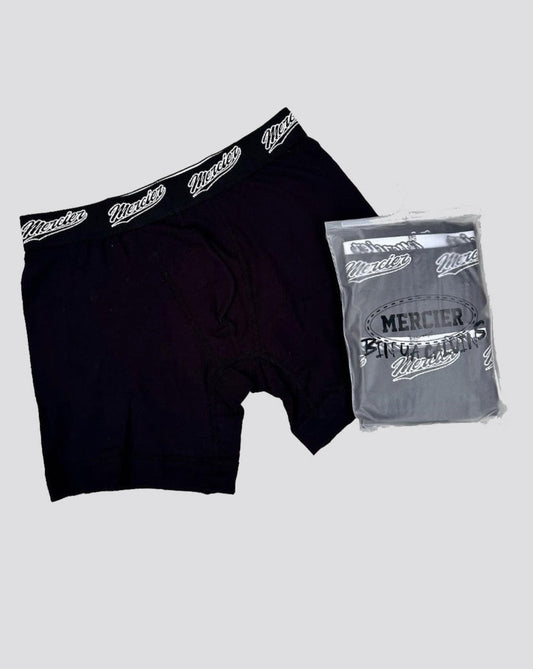Mercier Black 2 Pack Baseball Boxer Shorts
