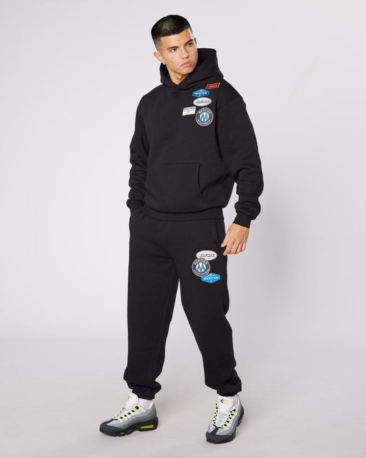 Mercier Black Relaxed OG Badge Joggers