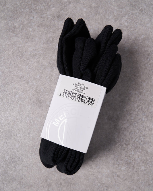 Mercier Black Socks 2 Pack