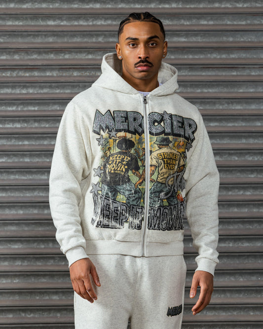Mercier Diamante Ballers grey marl hoodie