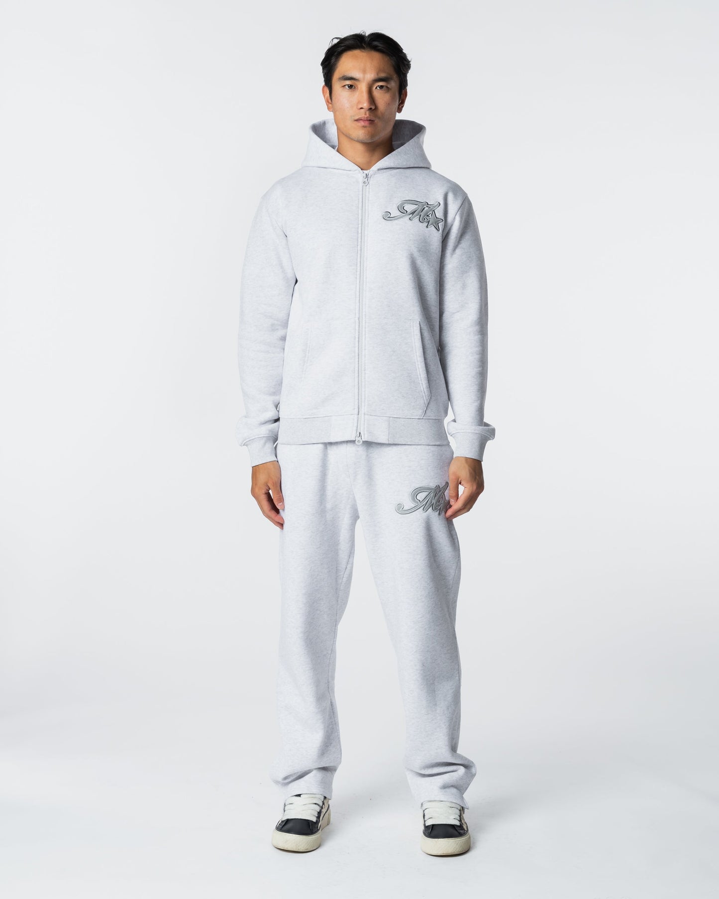 Mercier Grey Marl Runway Full Zip Hood