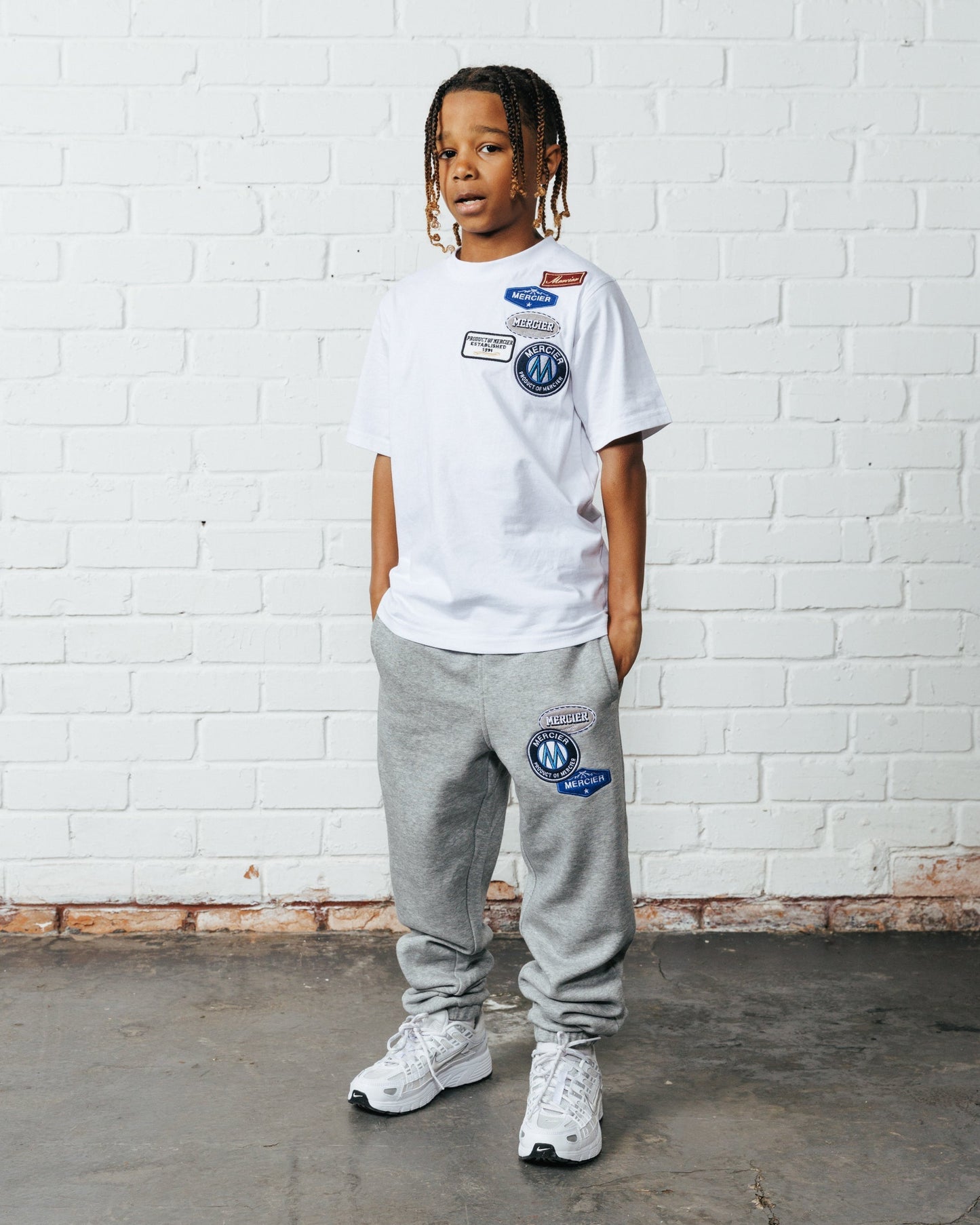 Mercier Junior Grey OG Badge Joggers