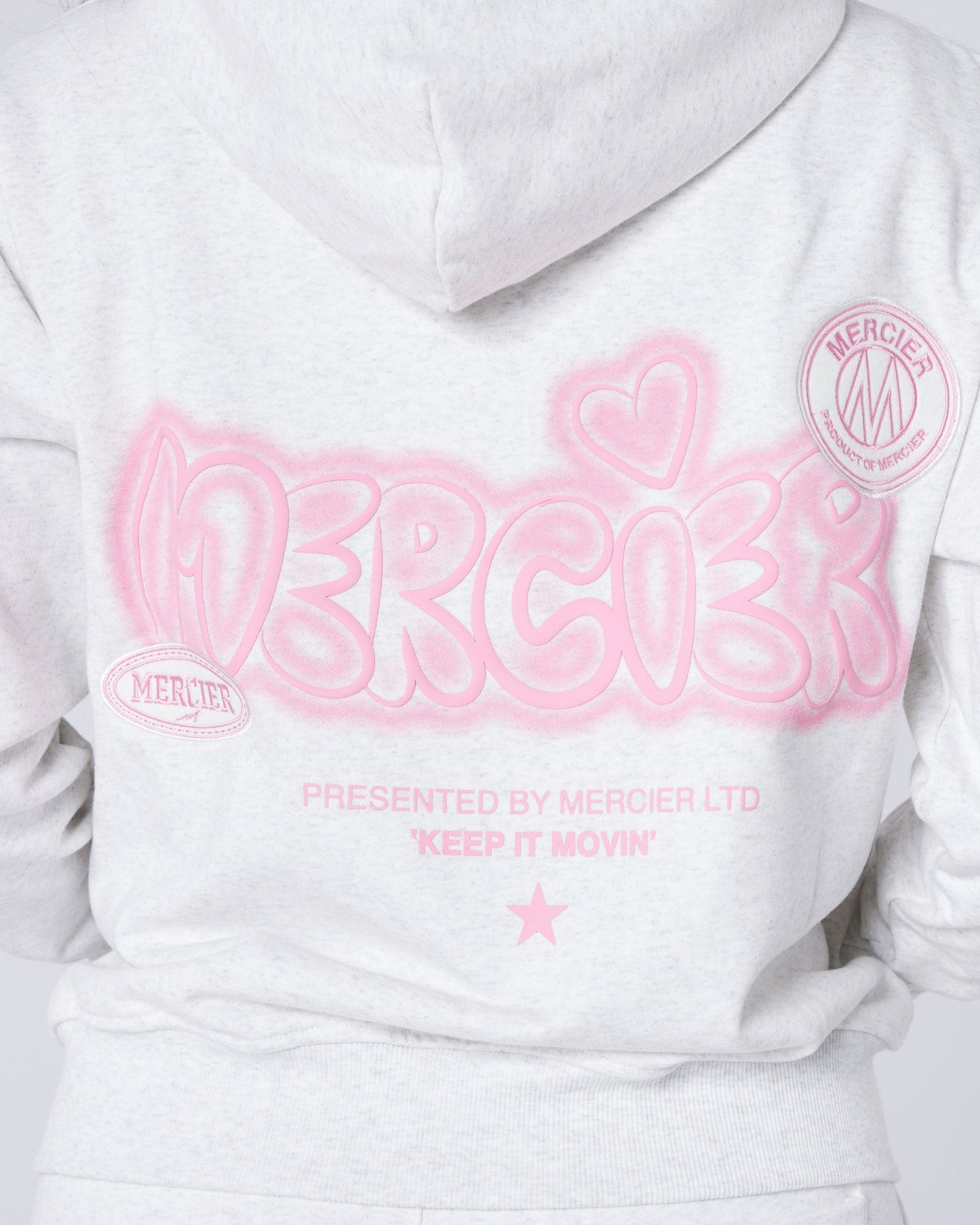 Mercier Women's Grey Marl Fantasy Hoodie