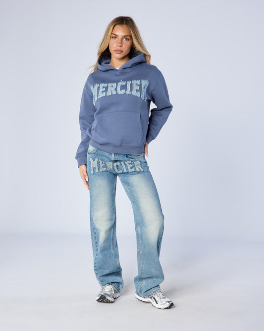 Mercier Women's Raw Edge Denim Hood