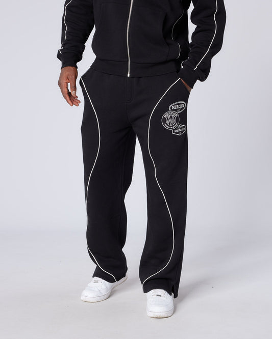 Mercier black New Wave badge joggers
