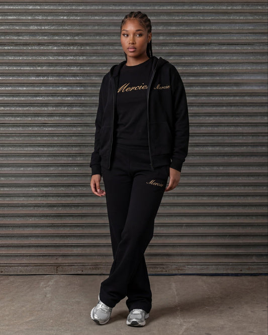 Mercier women's black OG badge fitted t-shirt