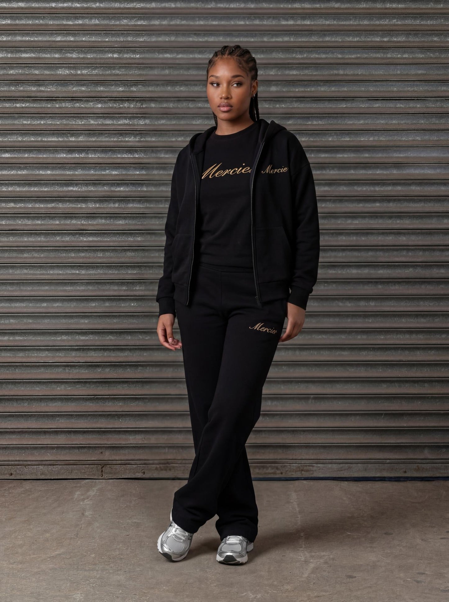 Mercier women's black gold Authenticity joggers