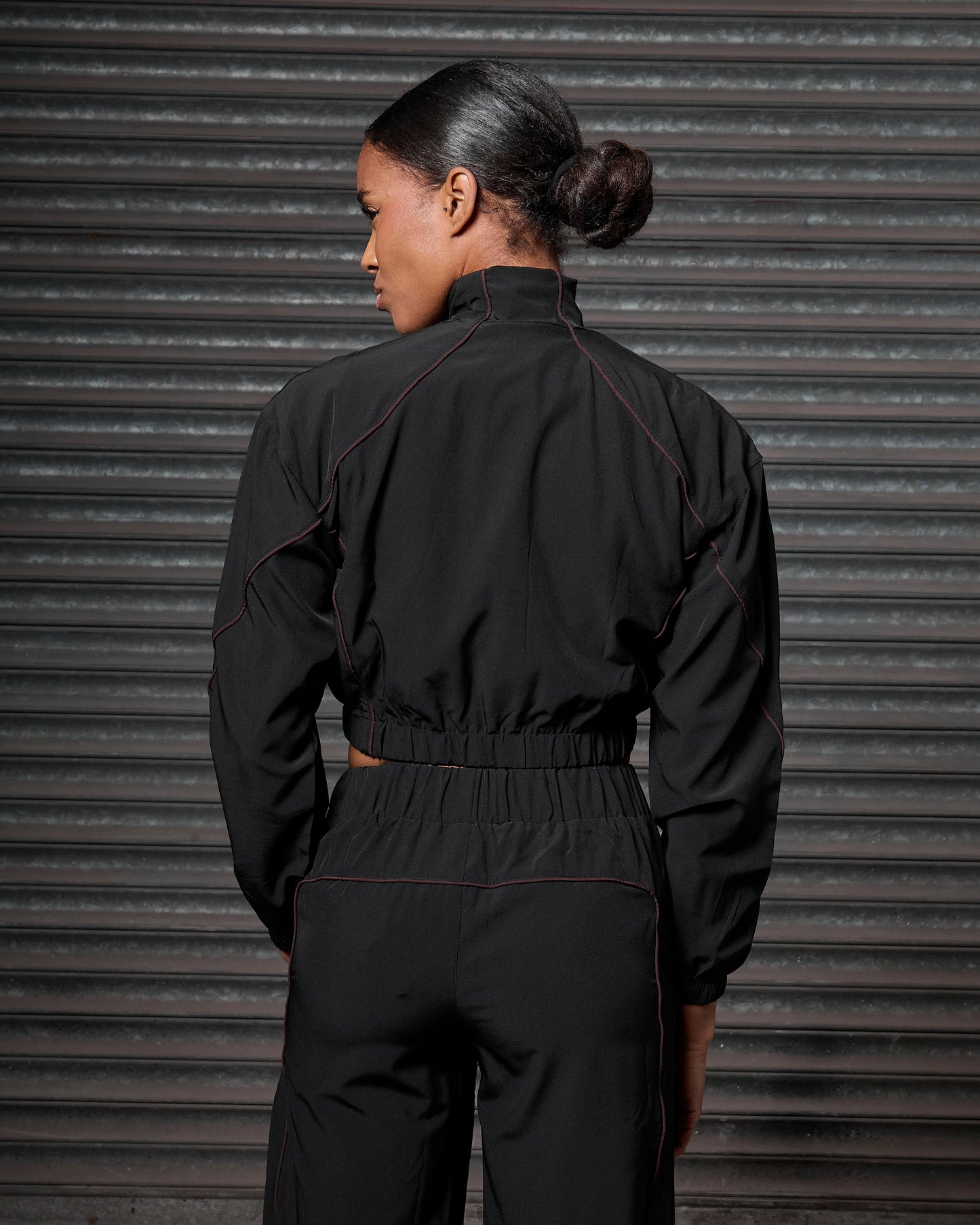 Mercier women's black piping track jacket