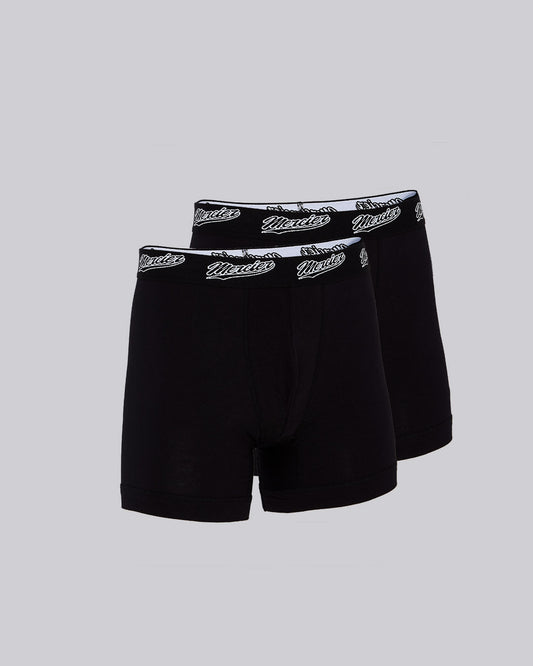 Mercier Black 2 Pack Baseball Boxer Shorts