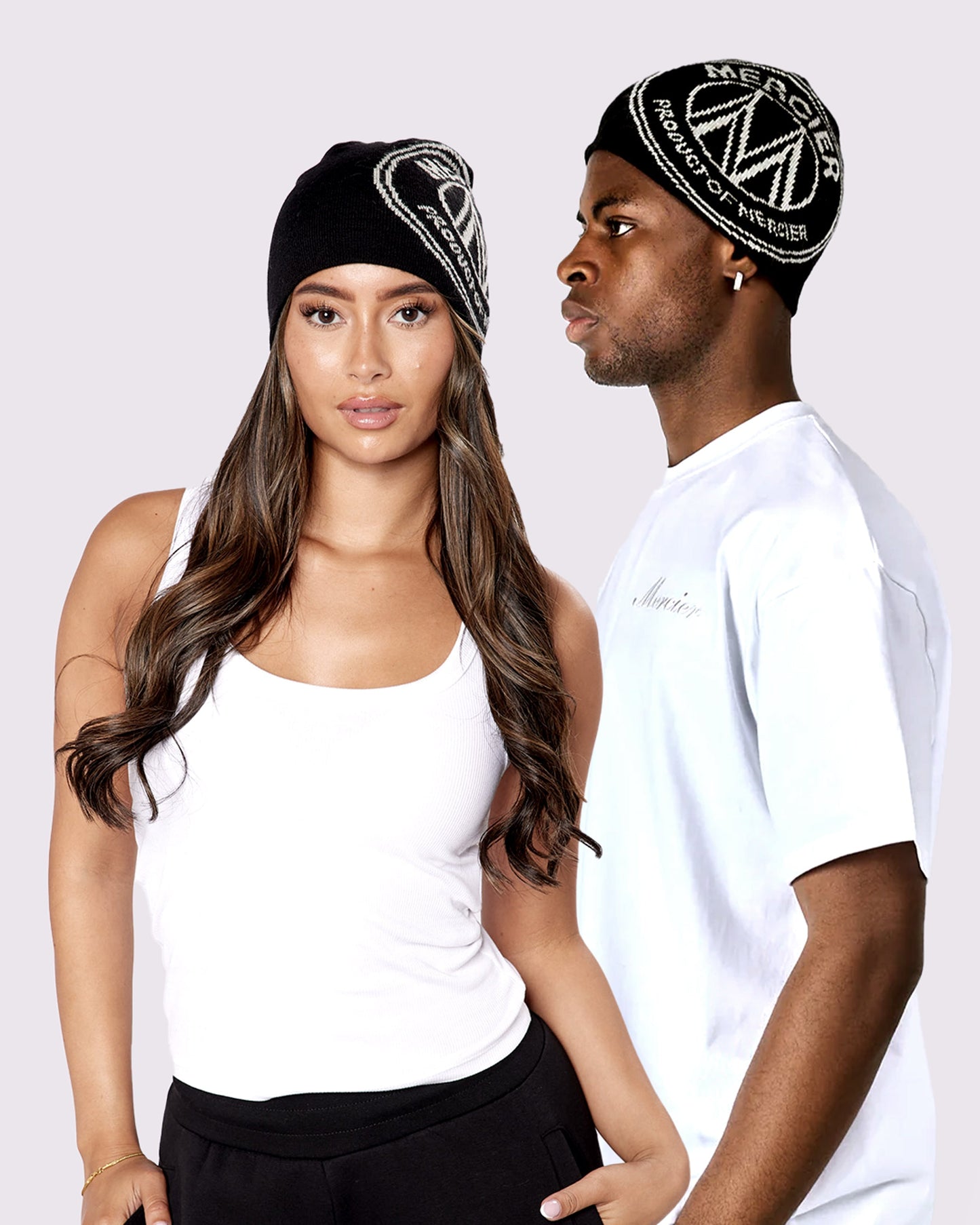 Mercier Black Logo Beanie
