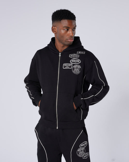 Mercier Black New Wave Badge Hoodie