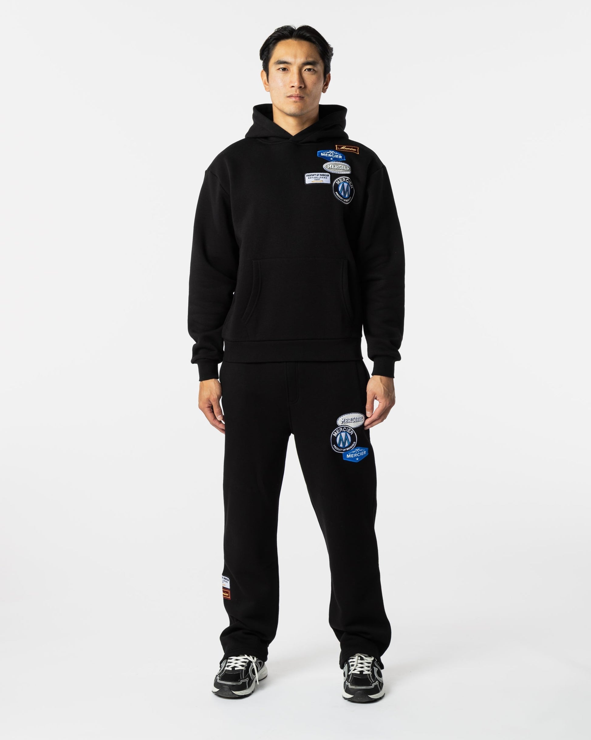 Mercier Black OG Badge Drop Joggers