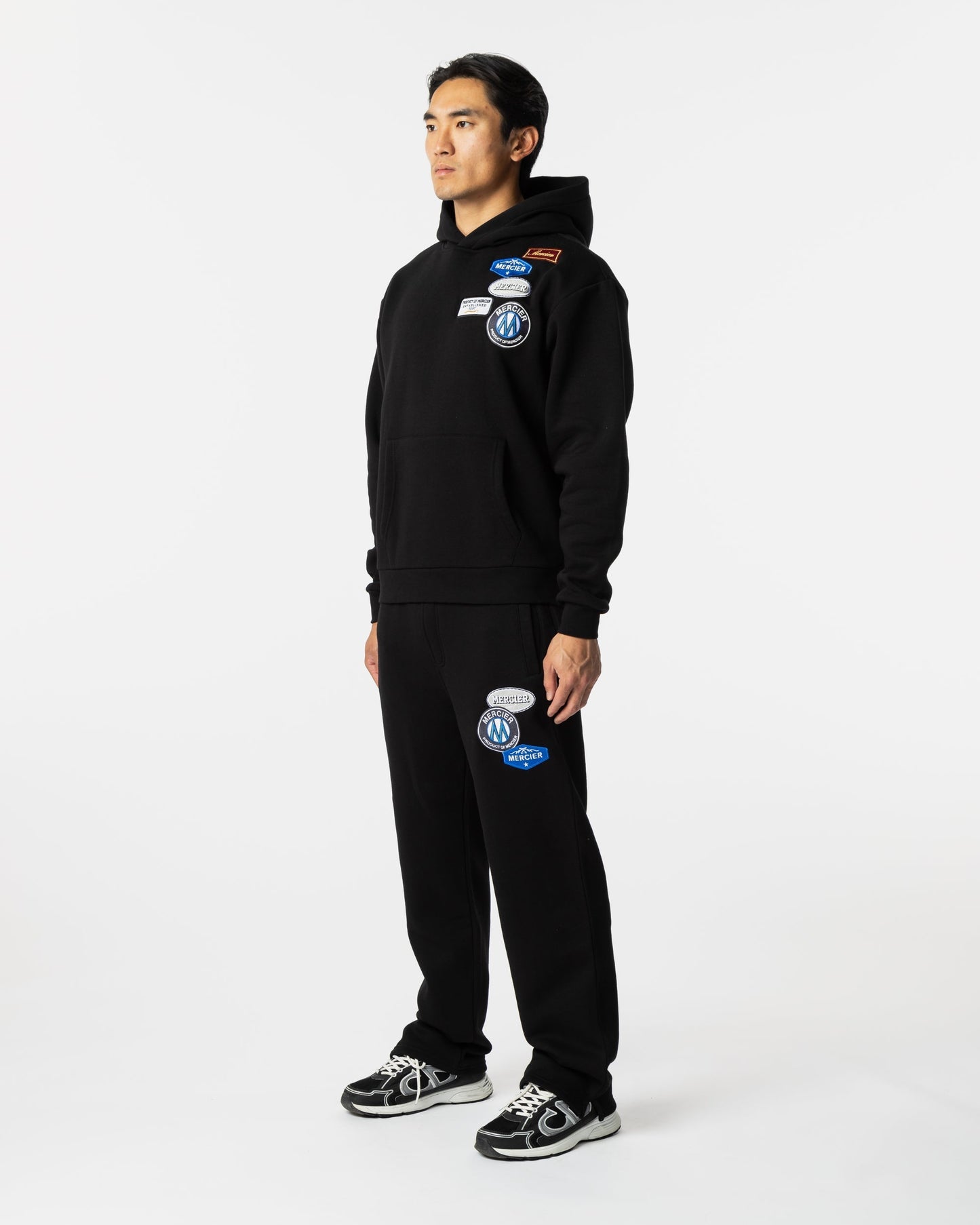 Mercier Black OG Badge Drop Joggers