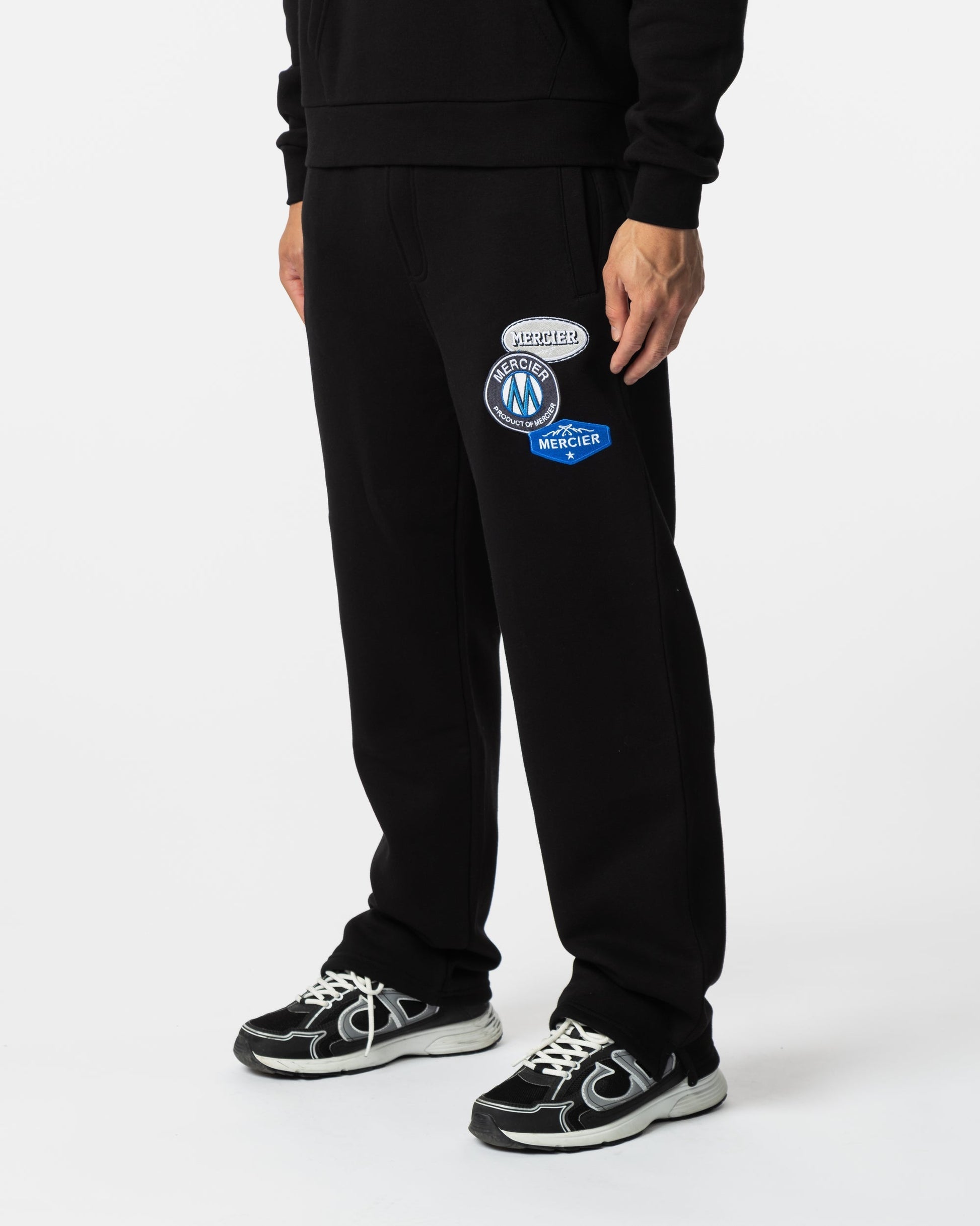 Mercier Black OG Badge Drop Joggers