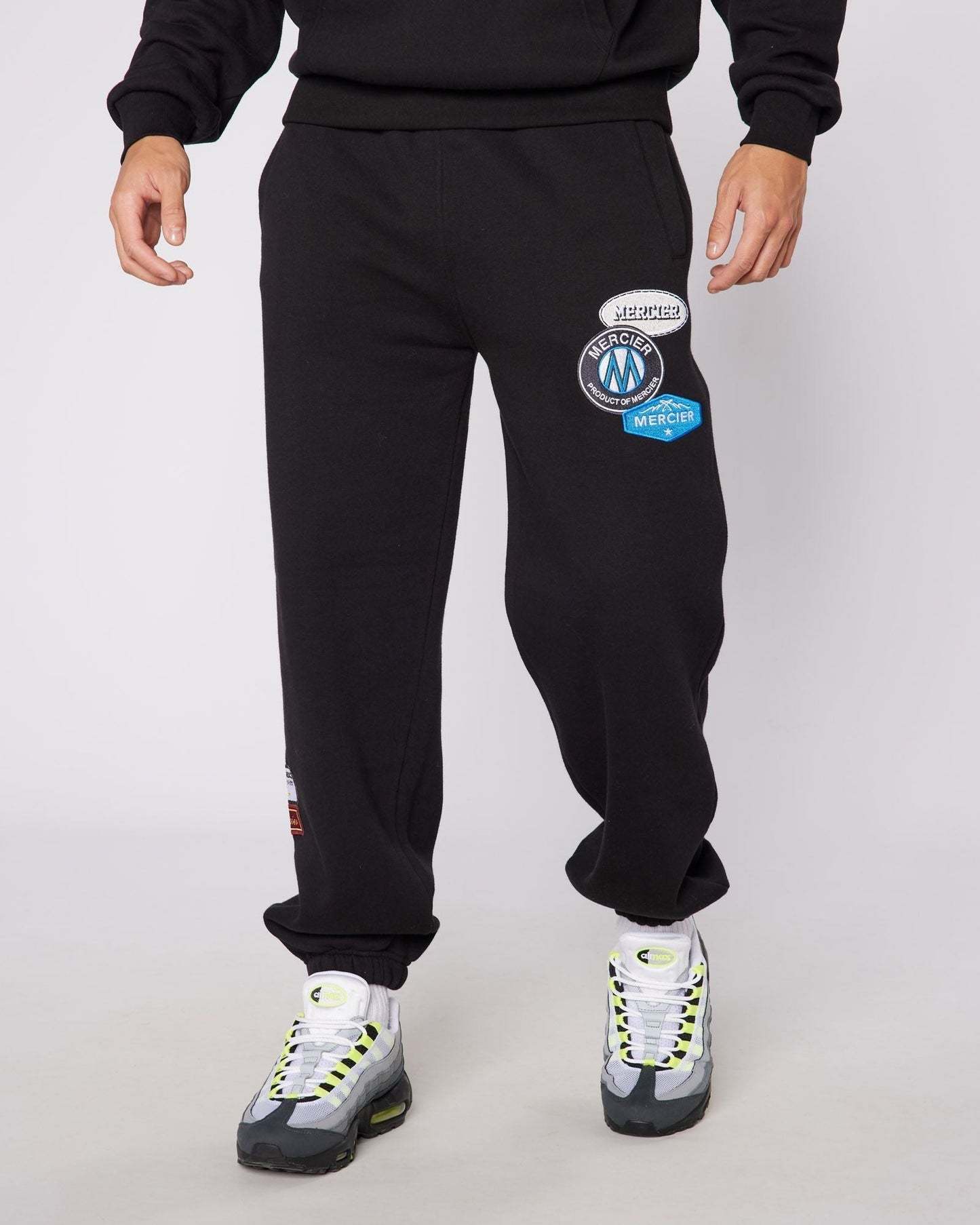 Mercier Black Relaxed OG Badge Joggers
