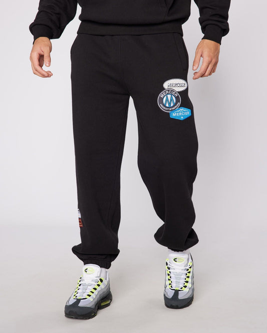 Mercier Black Relaxed OG Badge Joggers