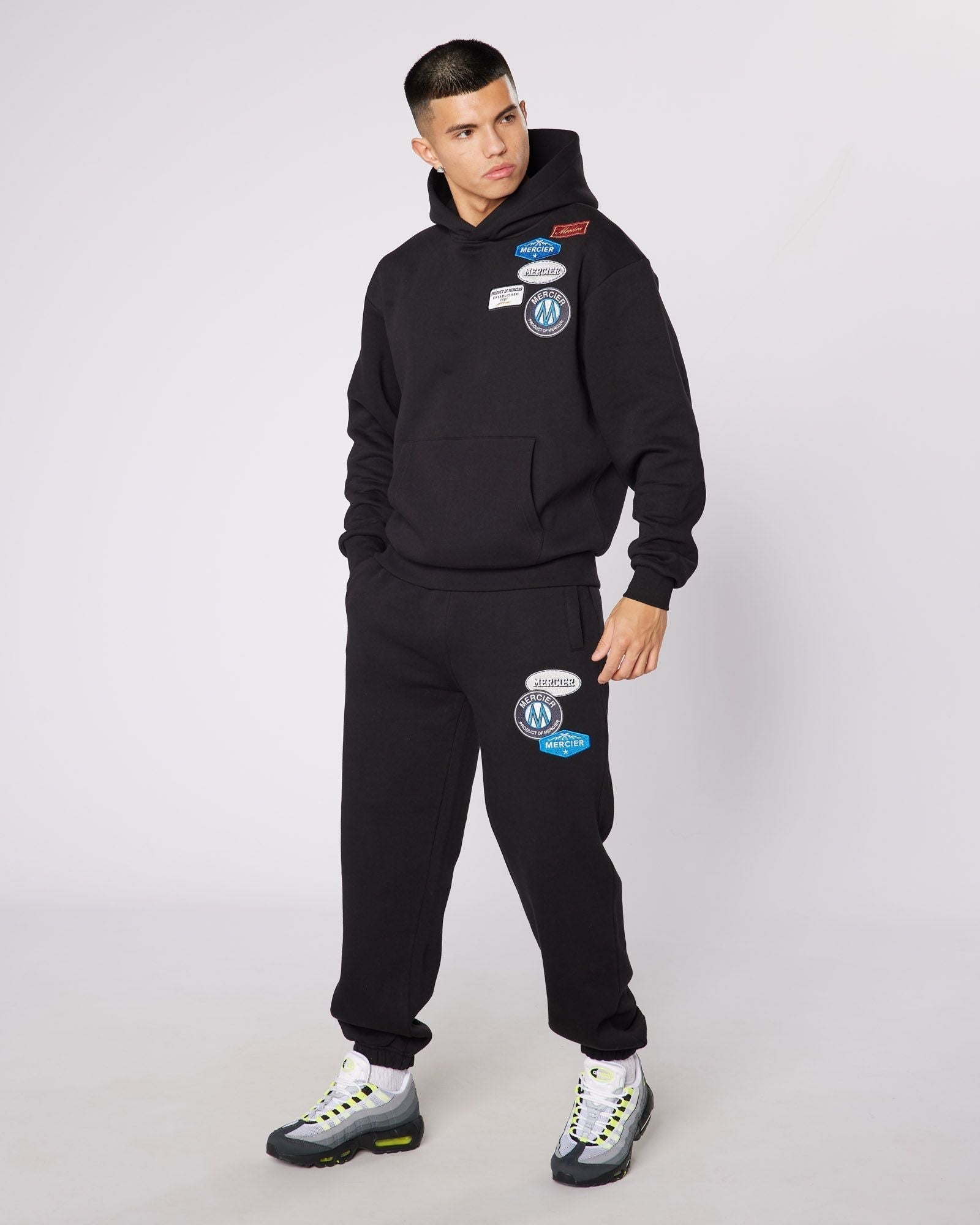 Mercier Black Relaxed OG Badge Joggers