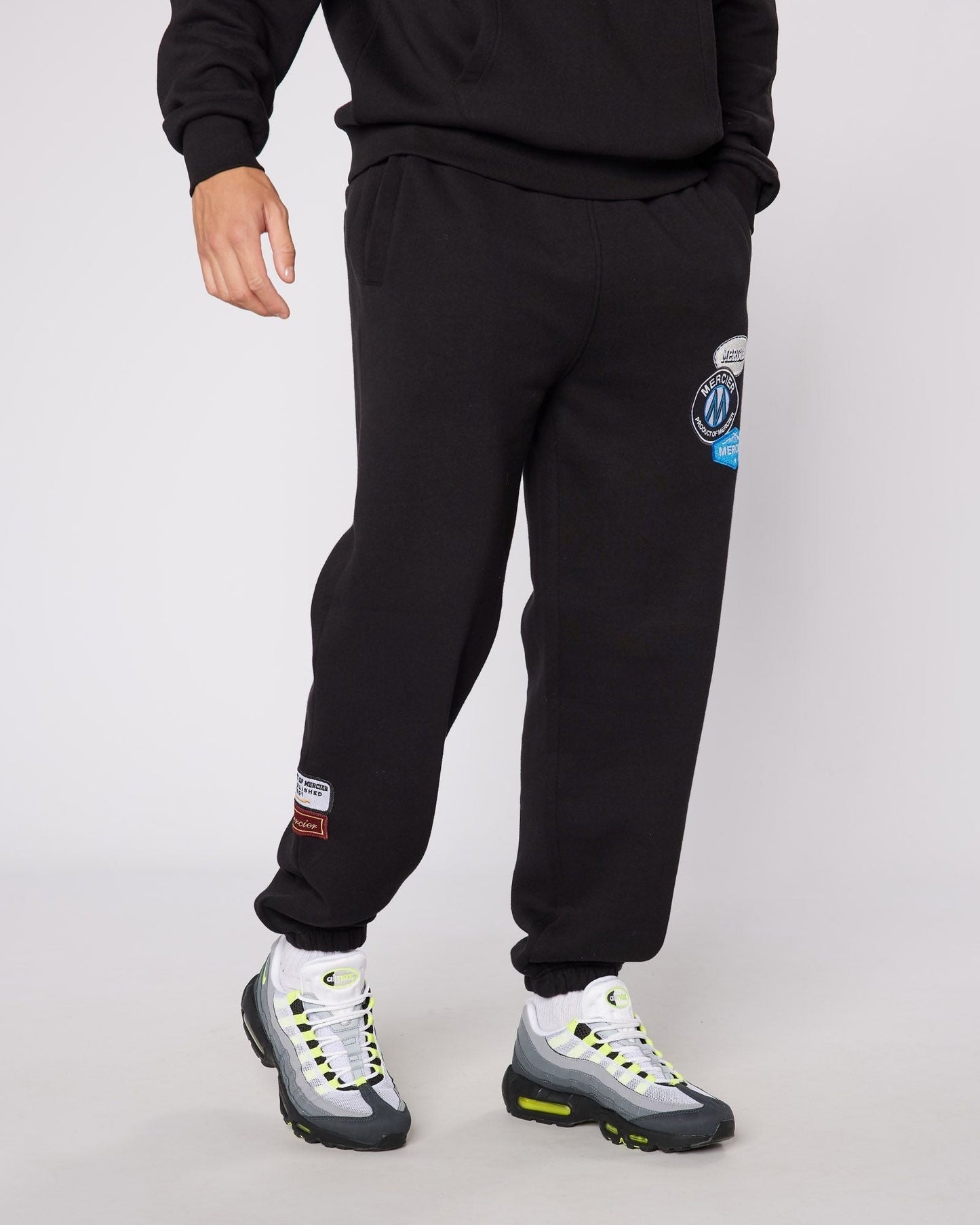 Mercier Black Relaxed OG Badge Joggers