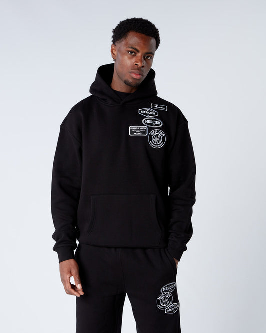 Mercier Black Relaxed OG Mono Hoodie