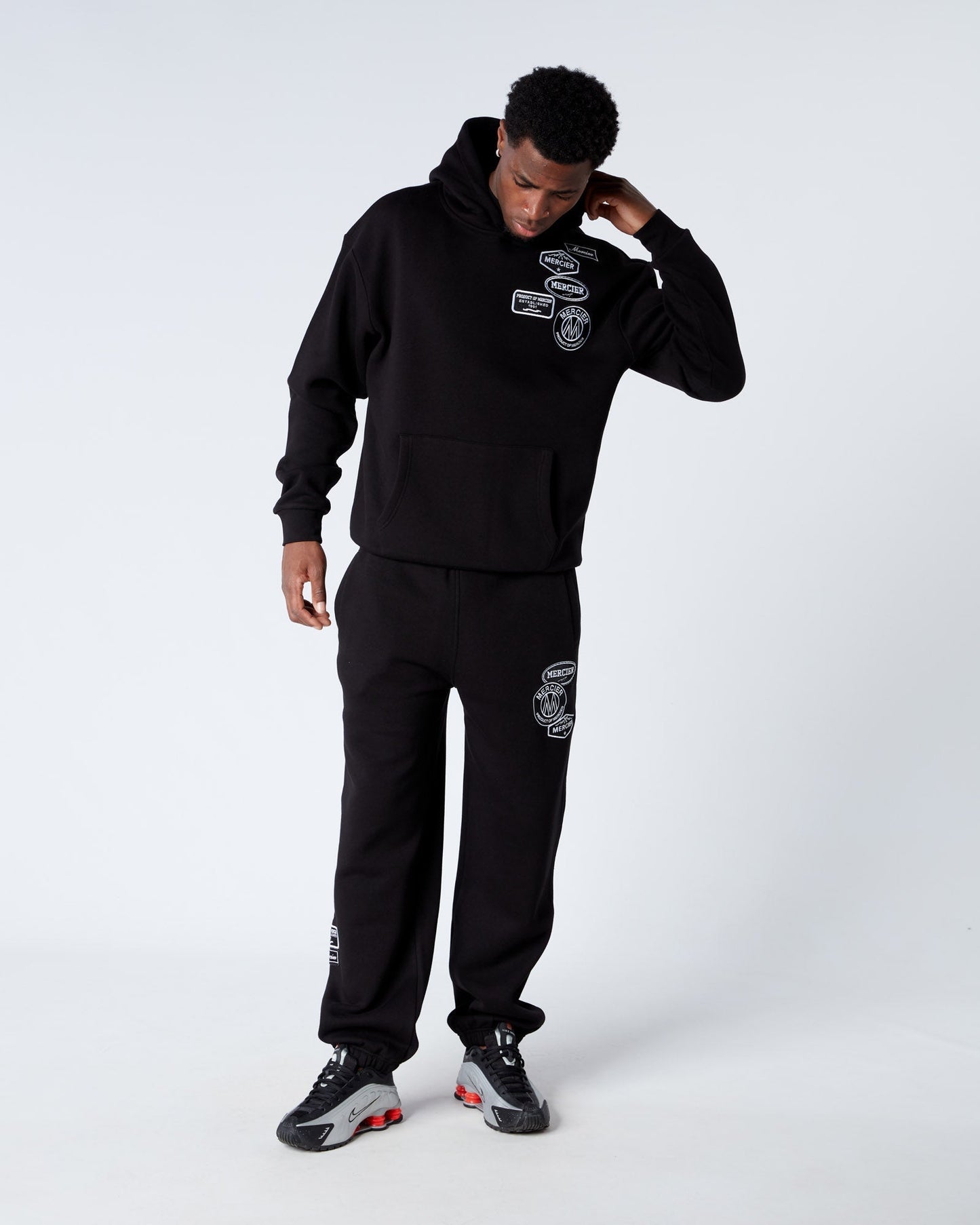 Mercier Black Relaxed OG Mono Hoodie