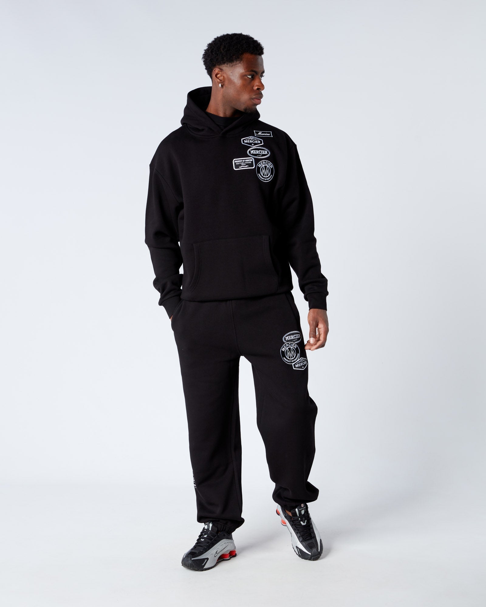 Mercier Black Relaxed OG Mono Joggers
