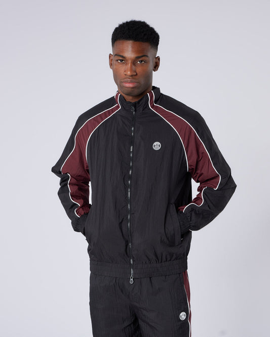 Mercier Black and Burgundy Homerun Track Top