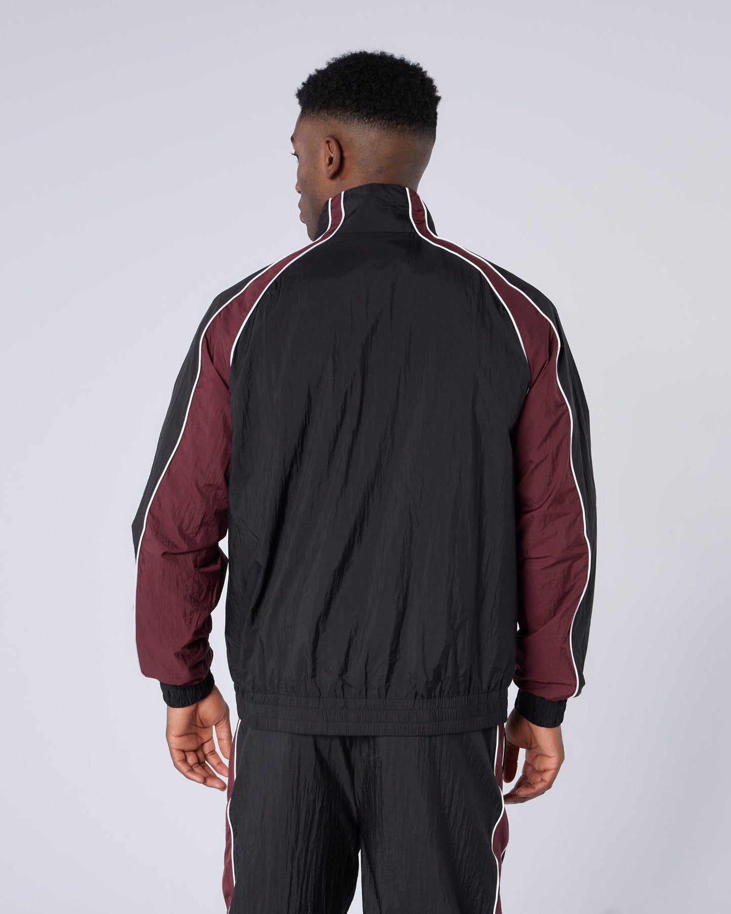 Mercier Black and Burgundy Homerun Track Top