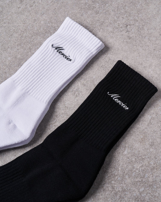 Mercier Black and White Socks 2 Pack