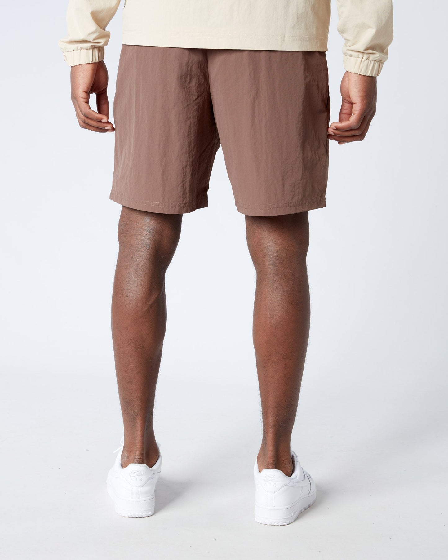 Mercier Brown Angle Badge Shorts