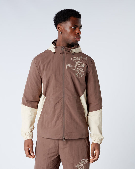Mercier Brown Angle Badge Windbreaker
