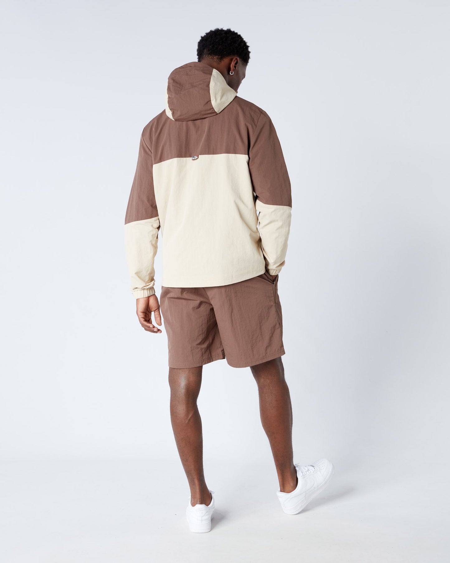 Mercier Brown Angle Badge Windbreaker