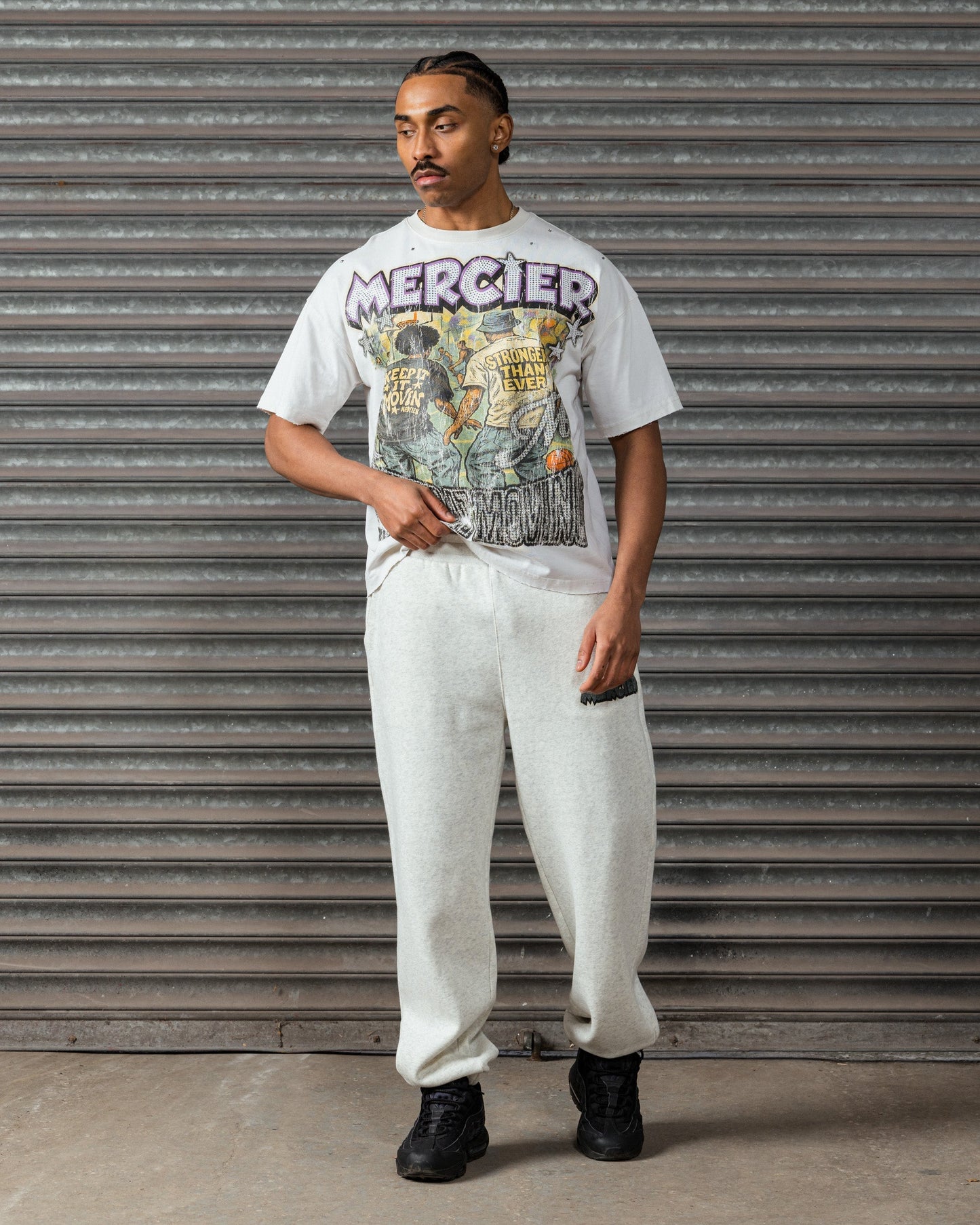 Mercier Diamante Ballers grey marl joggers