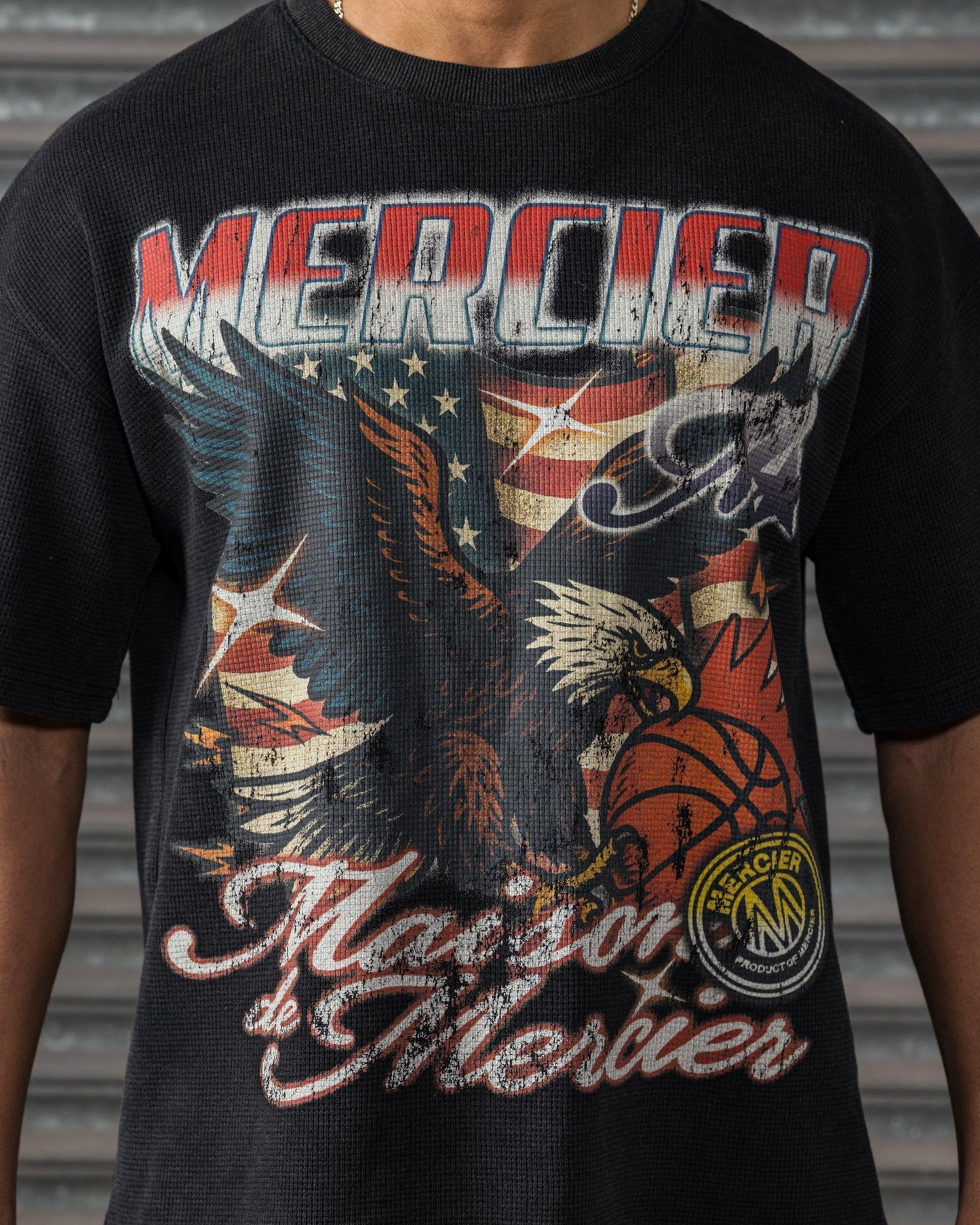 Mercier Eagle waffle t-shirt