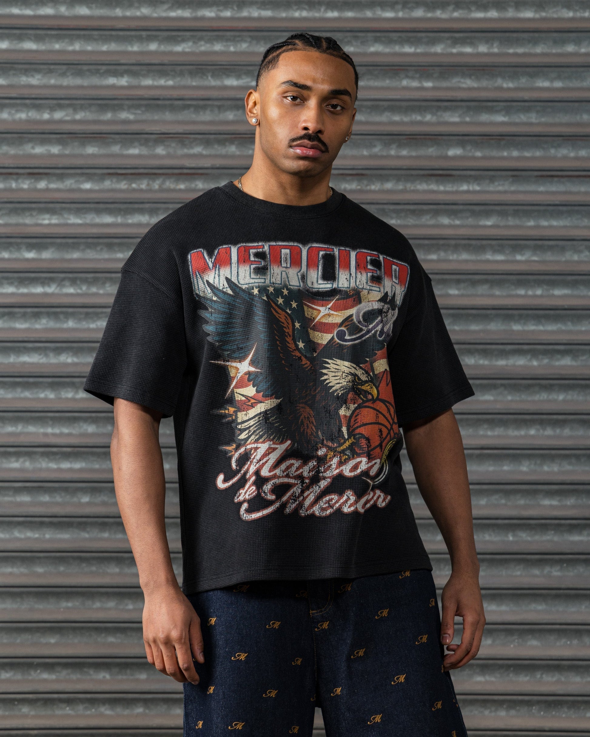 Mercier Eagle waffle t-shirt