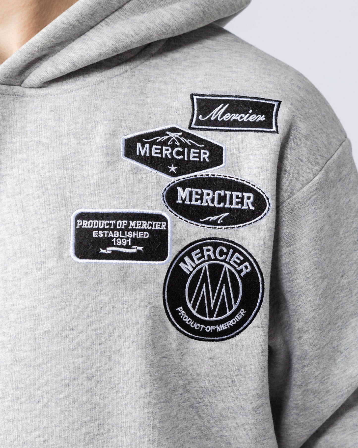 Mercier Grey Marl OG Mono Hoodie