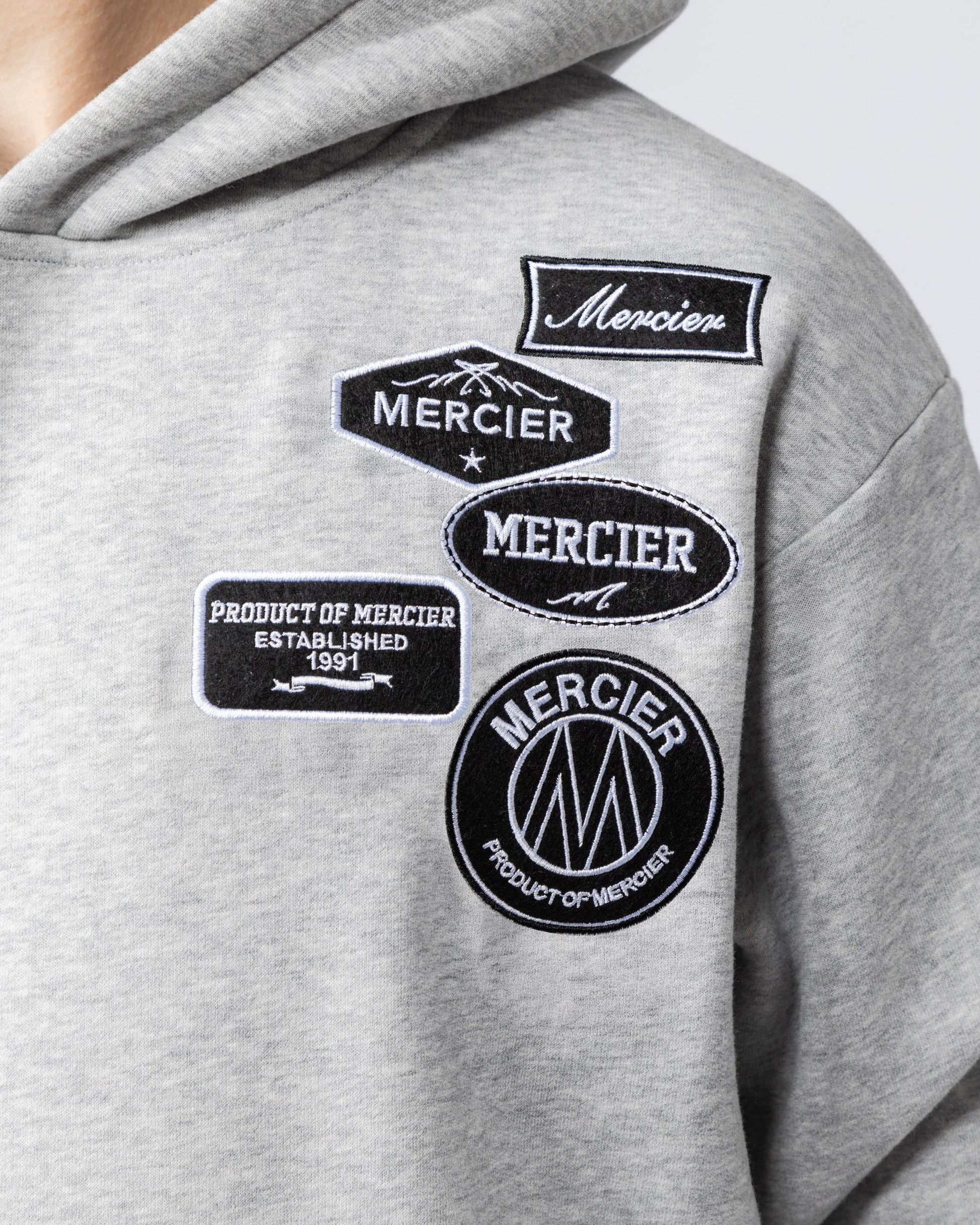 Mercier Grey Marl OG Mono Hoodie
