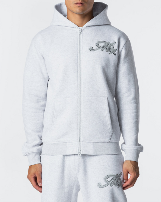Mercier Grey Marl Runway Full Zip Hood