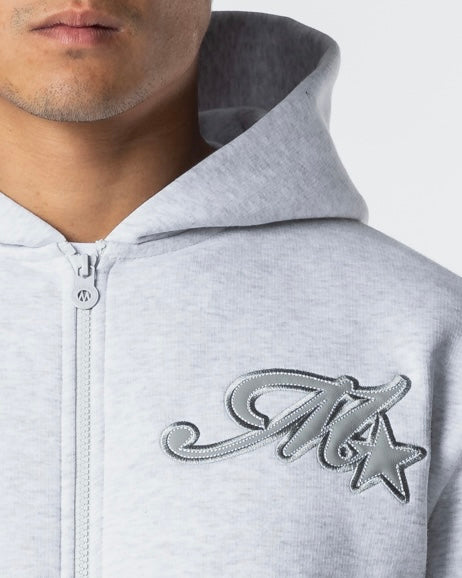 Mercier Grey Marl Runway Full Zip Hood