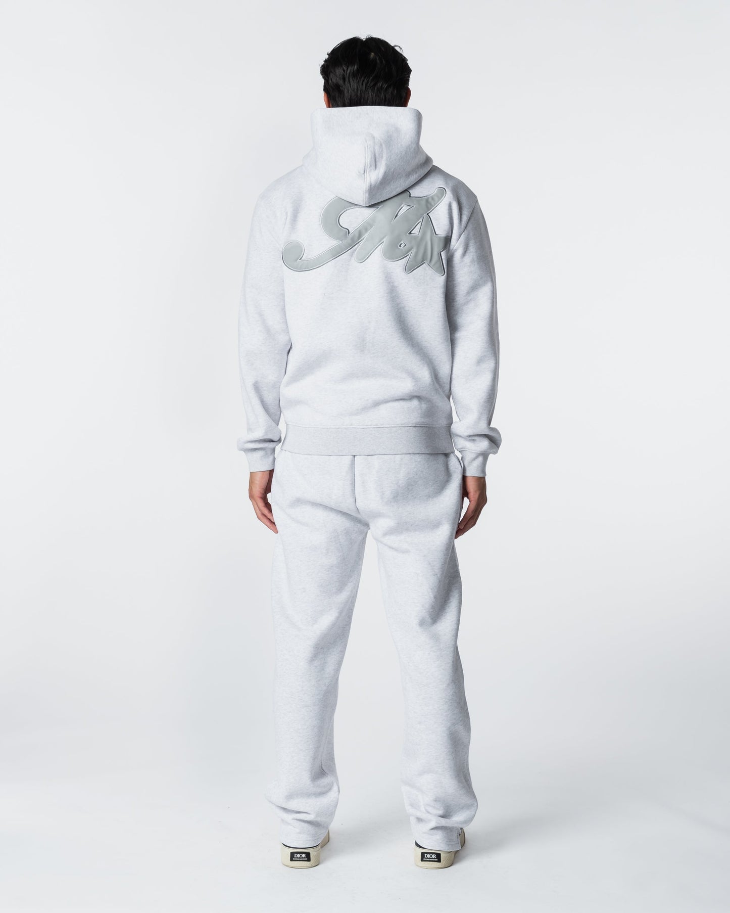 Mercier Grey Marl Runway Open Hem Joggers