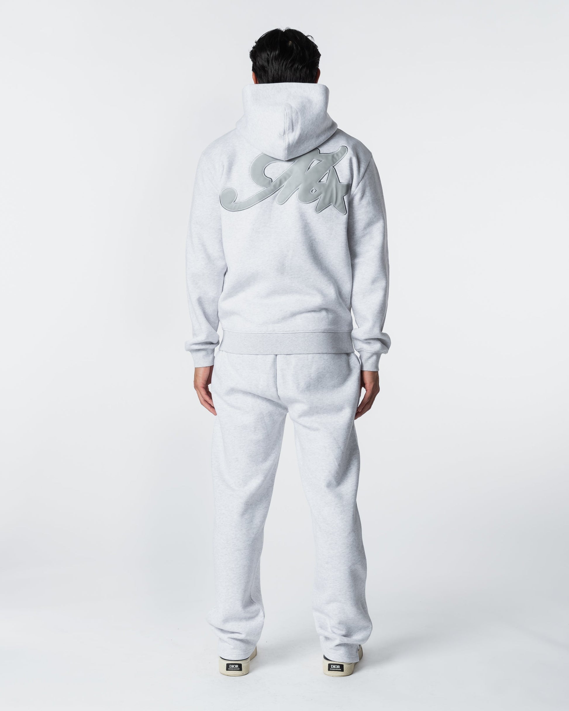 Mercier Grey Marl Runway Open Hem Joggers