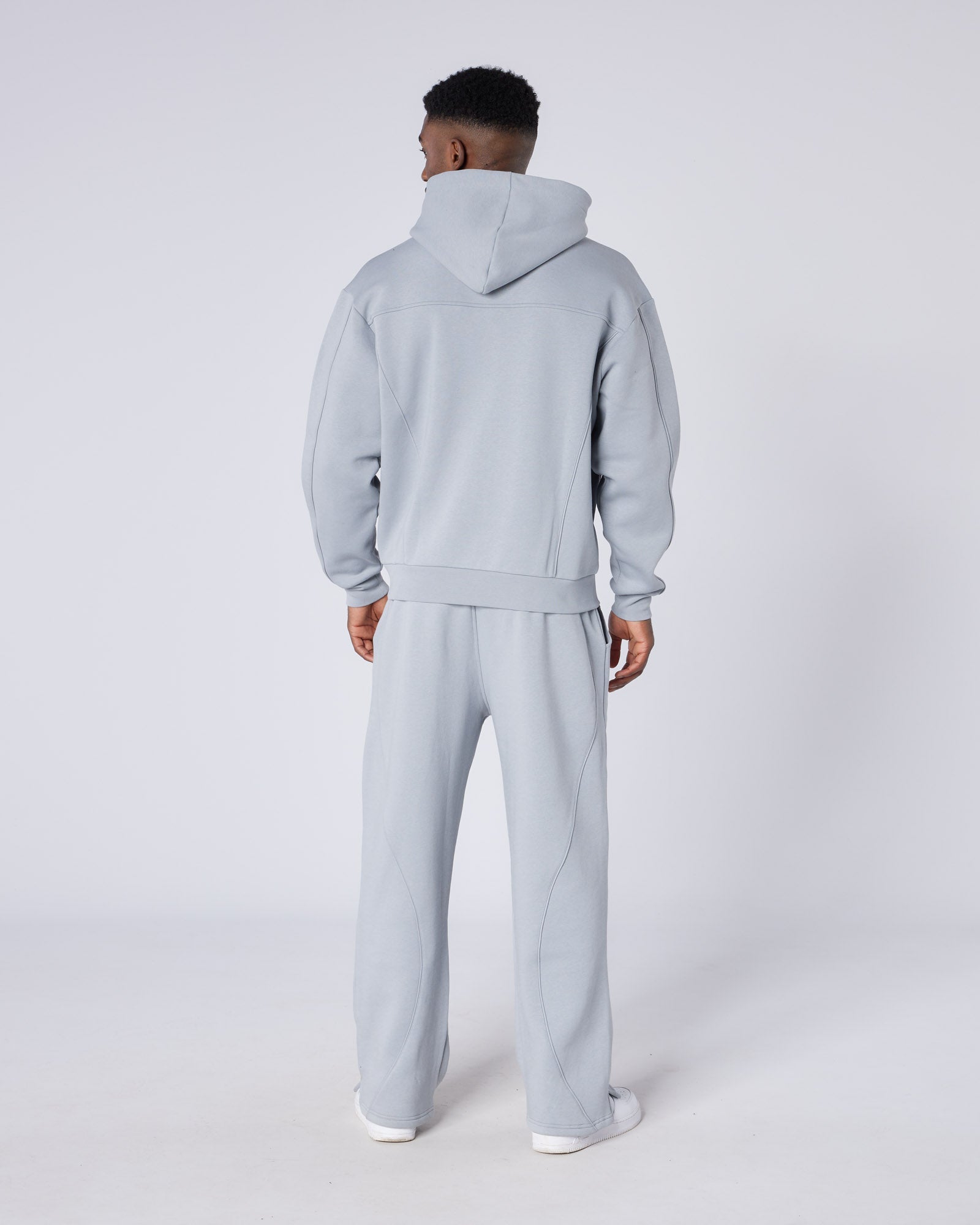 Mercier Grey New Wave Badge Hoodie