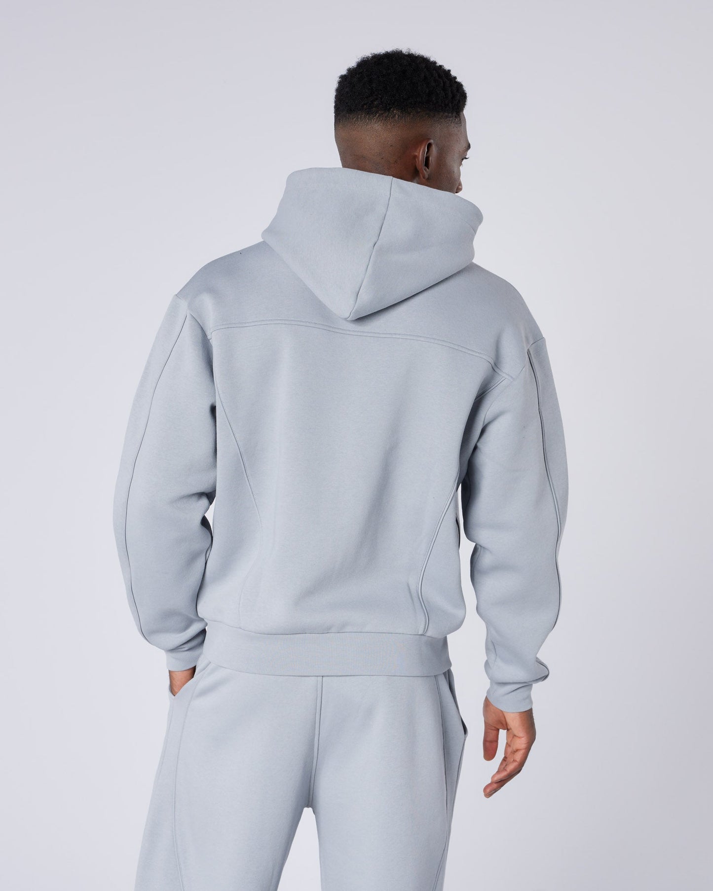 Mercier Grey New Wave Badge Hoodie
