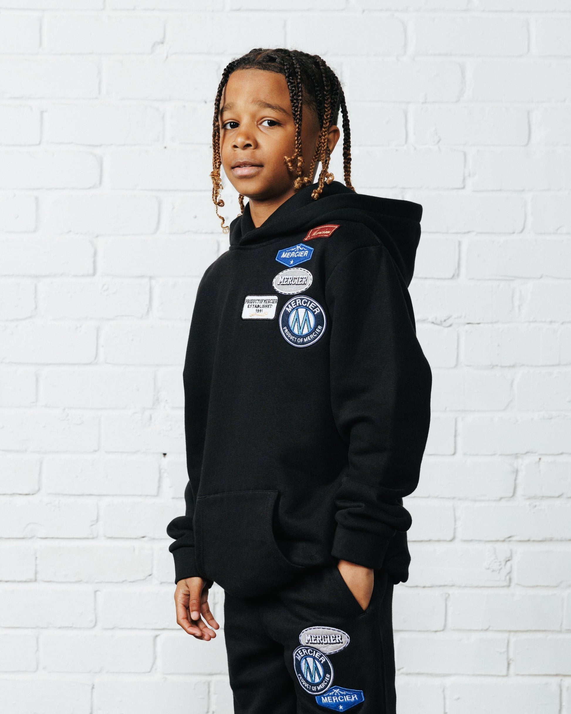 Mercier Junior Black OG Badge Hood