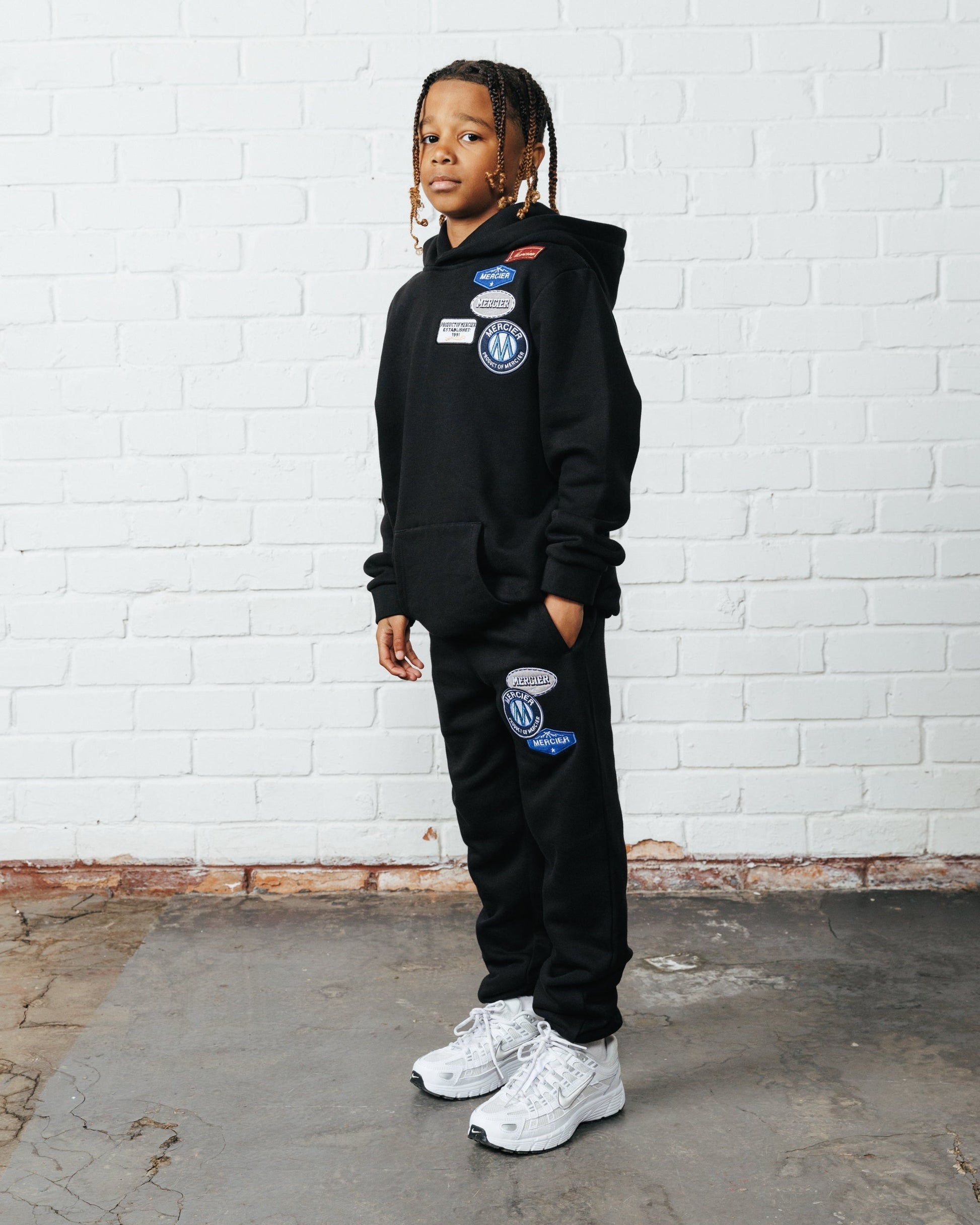 Mercier Junior Black OG Badge Hood