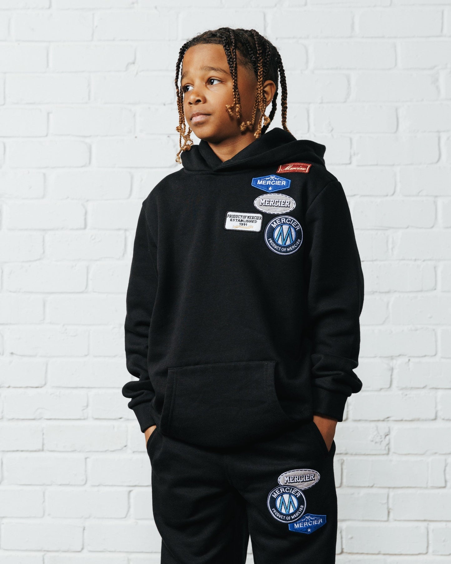 Mercier Junior Black OG Badge Hood