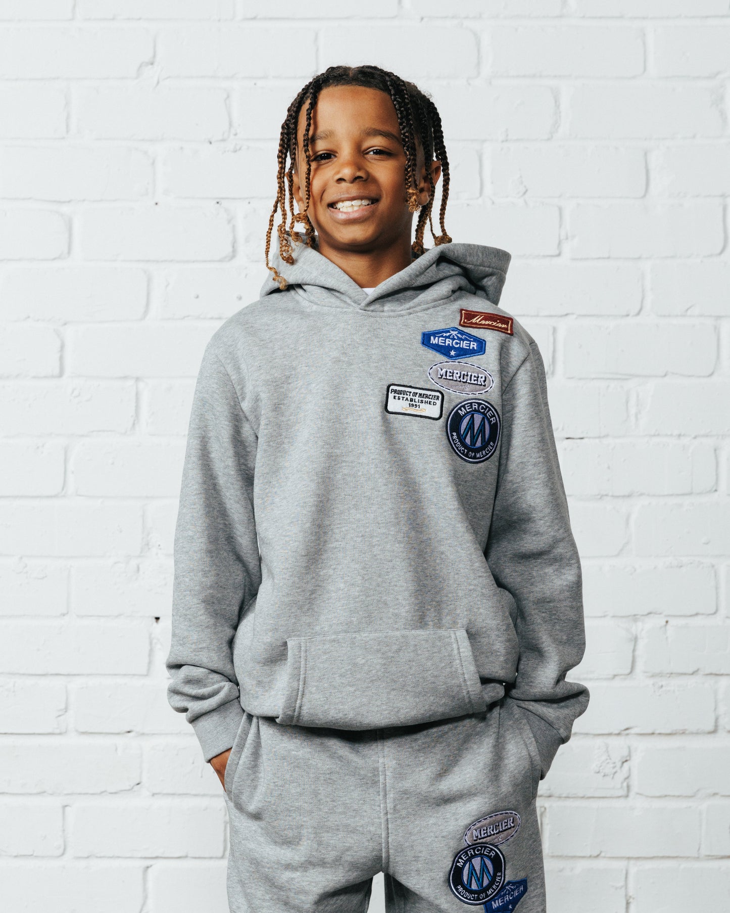 Mercier Junior Grey OG Badge Hood