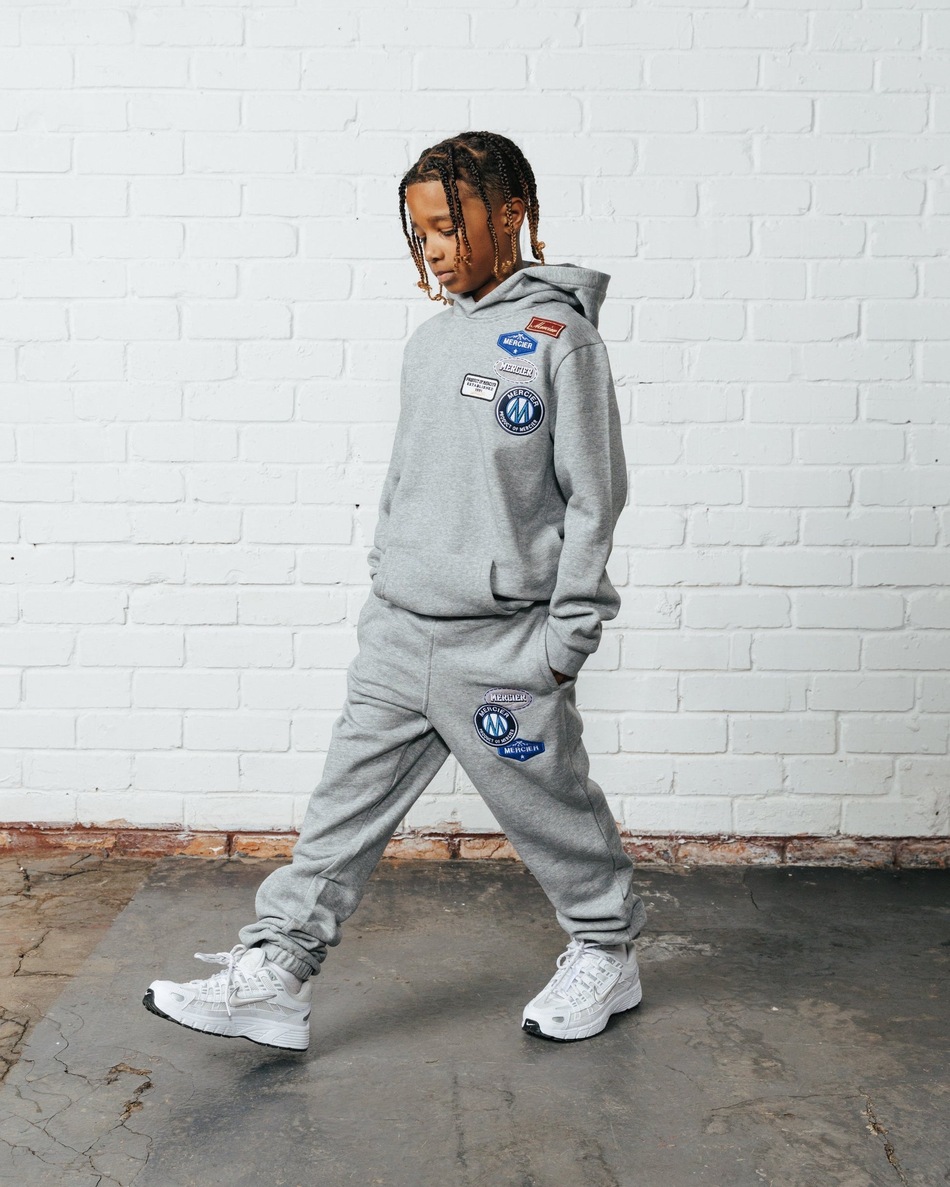 Mercier Junior Grey OG Badge Joggers