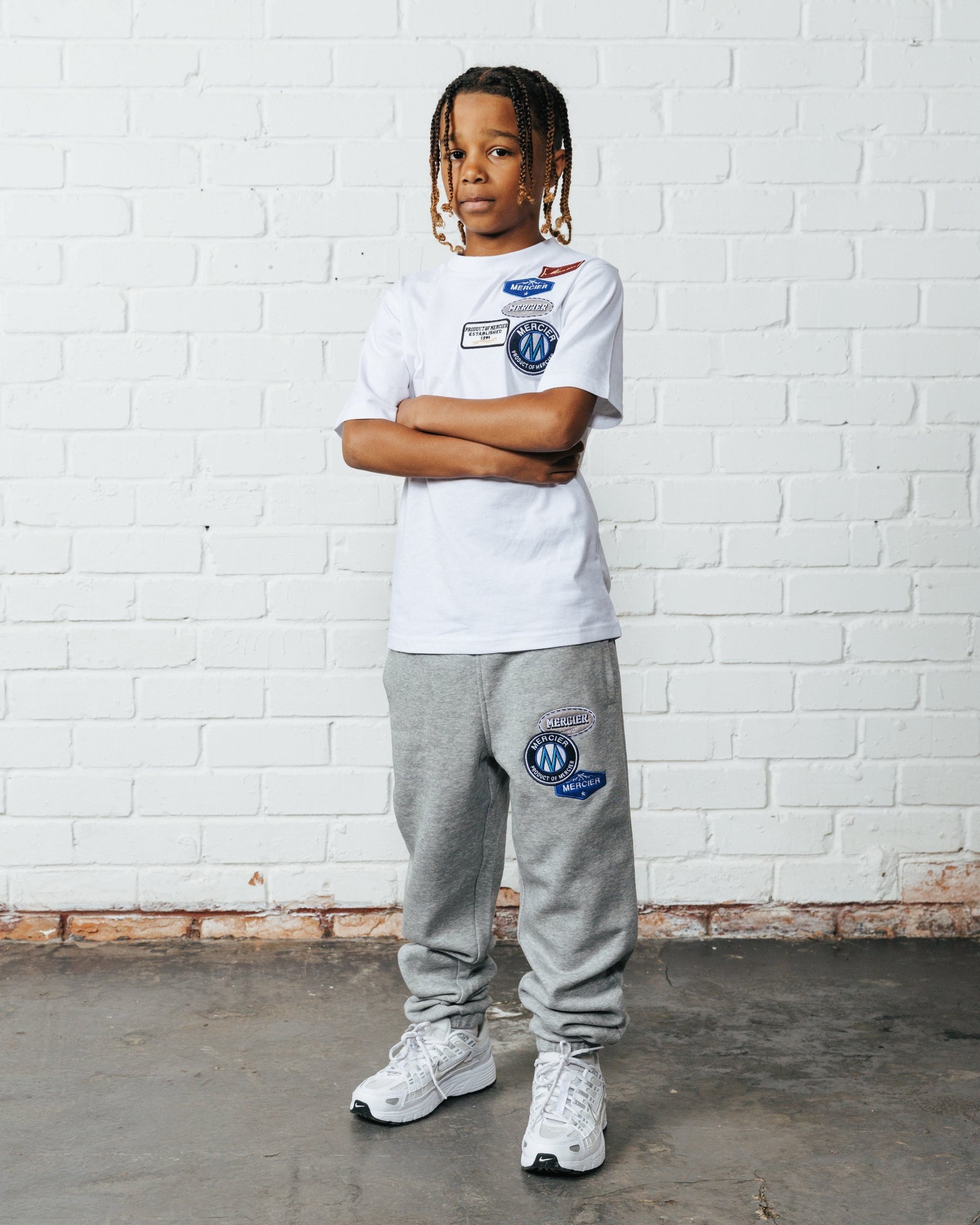 Mercier Junior Grey OG Badge Joggers