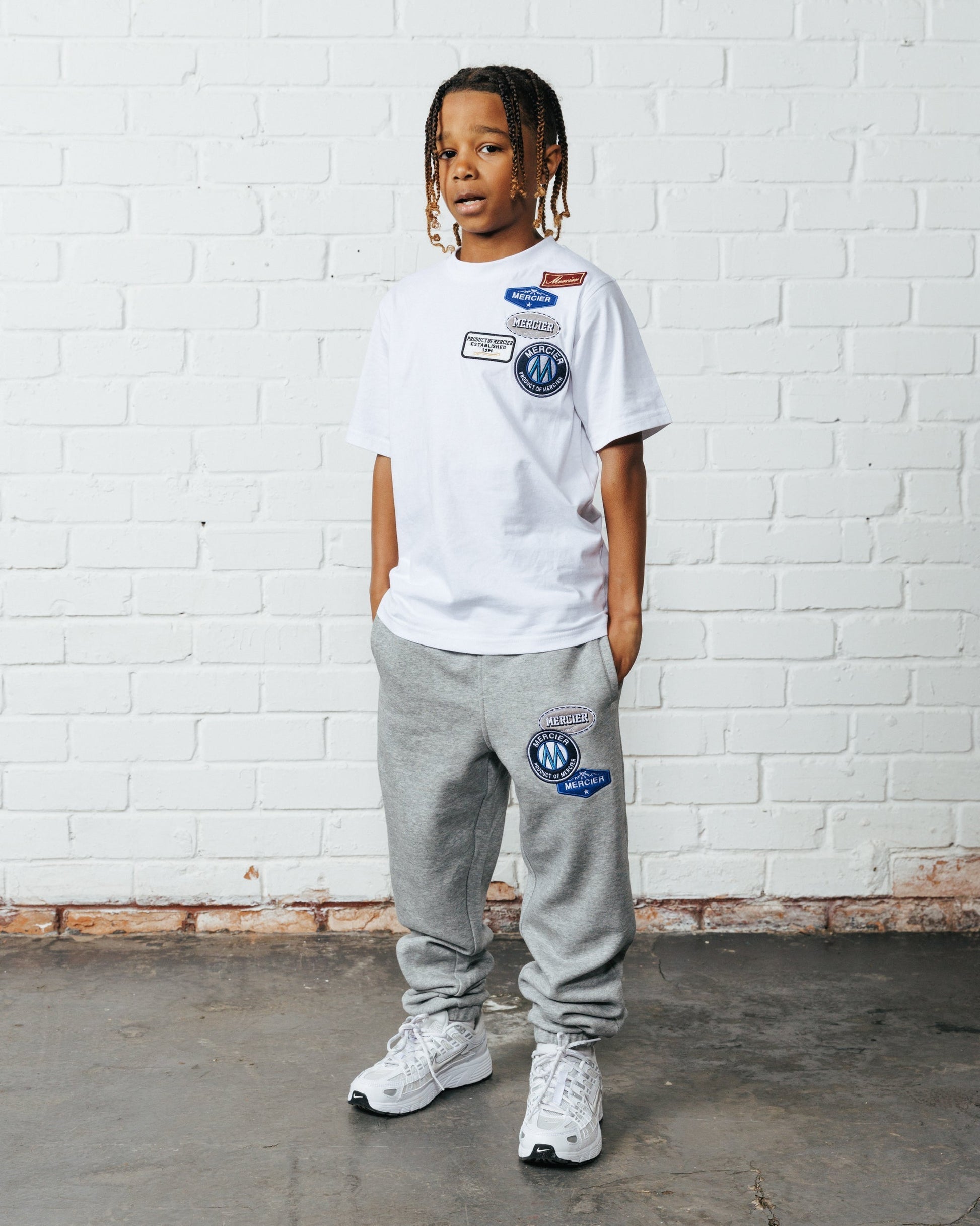 Mercier Junior Grey OG Badge Joggers
