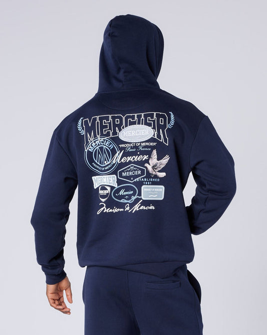 Mercier Navy Multi Tour Hoodie